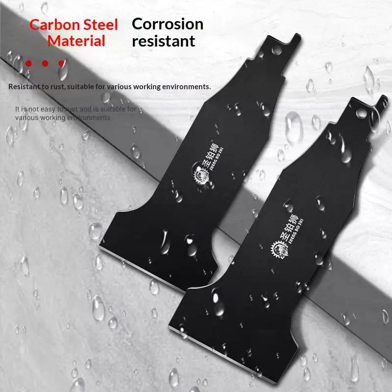 1/4Pcs Reciprocating Saw Scraper Blades, High Carbon Steel Tile Cleaning Tool For Removing Mortar And Adhesive From Ceramic Wall