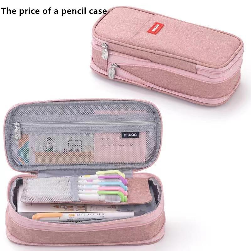 Astuccio portapenne di grande capacità, cancelleria, materiale scolastico, astuccio portapenne, borsa portaoggetti per scrivania da ufficio, studenti, bambini, astuccio portapenne, borse, scatola