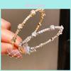 Gold And Silver Zircon Heart Jewelry Bracelet For Fashionable Women