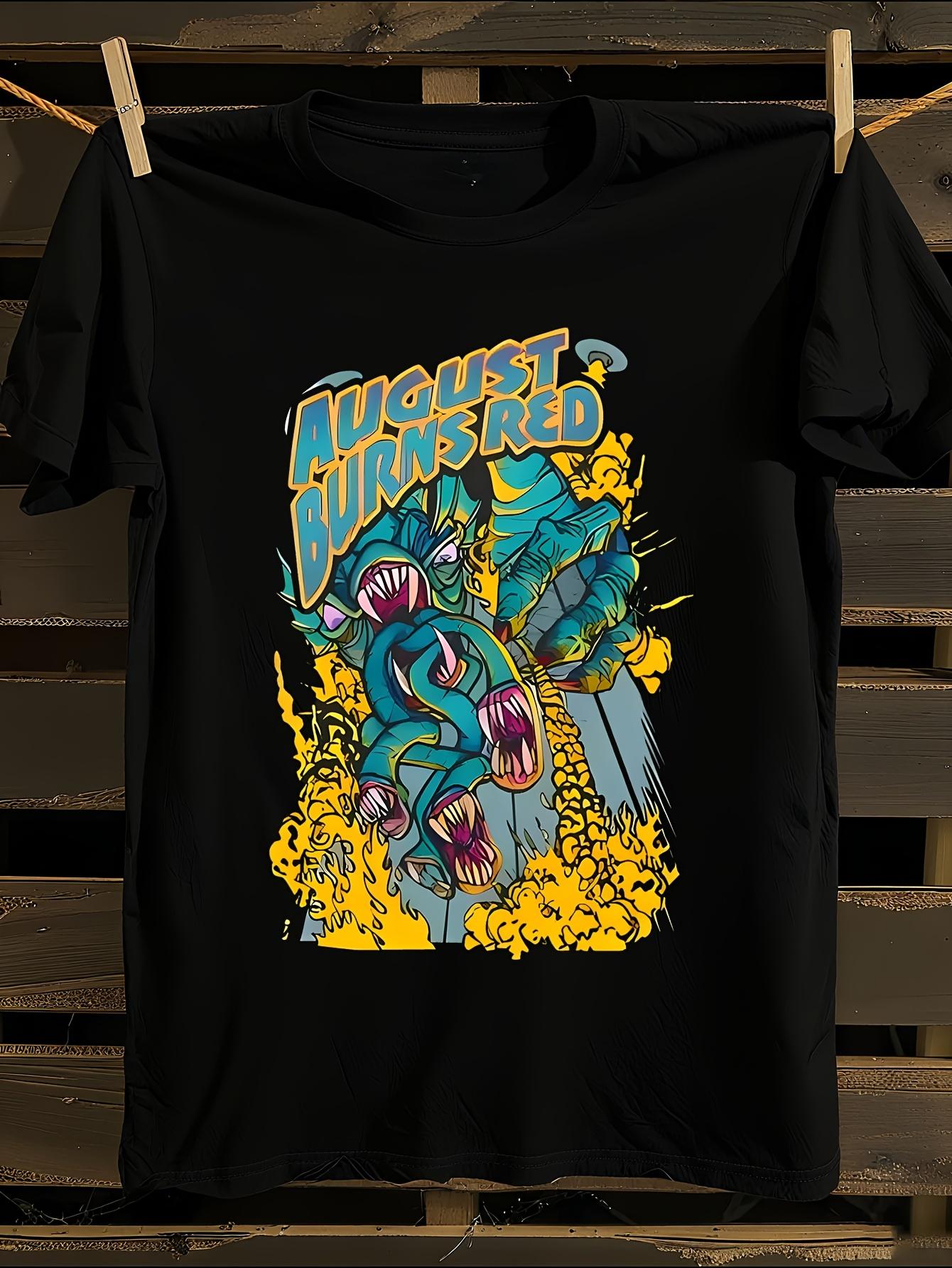 Vintage Tshirt Vintage August Burned Retro Comic Graphic ... S