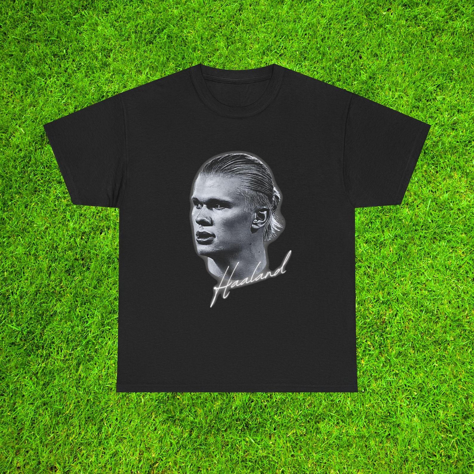 Erling Haaland T-Shirt Manchester City Man City Dortmund Norway Soccer Fan Gift Football Legend Tee Streetwear Clothing Graphic ArT-Shirt 2XL