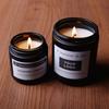 Black Covered Scented Candle Soy Wax Fragrance Retro Ghee Retro Style