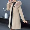 Kobiety w średnim wieku zimowy aksamitny płaszcz z norek jesień i zima 40 lat 50 kobiet w średnim wieku wełniana kurtka matki