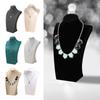 Velvet Cloth Necklace Display Stand Neck Mold Ornament Holder Portable Mannequin Bust  Exhibit Work