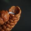 Gold Ingot Monkey Walnut Bodhi Bead Bracelet - High Polish Buddhist Gift for Men and Women