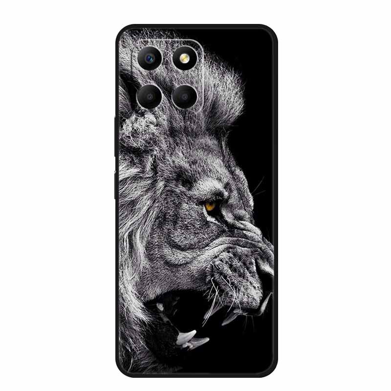 For Honor 400 Smart Case Phone Cover Lion Wolf Black Silicone TPU Soft Back Cover Cases For Honor 400 Smart Case Coque Fundas