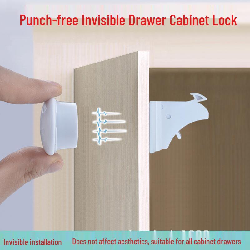 No-Drill Magnetic Cabinet & Drawer Child Safety Lock - Invisible Baby Lock