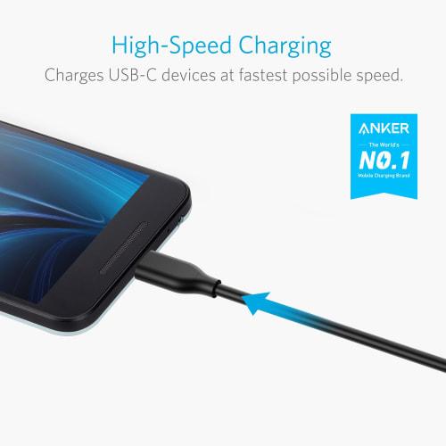 Anker USB Type C Cable PowerLine USB-C & USB-A 3.0 Cable Compatible with iPhone 16 / 15 / Oculus link/Galaxy/iPad Pro/iPad Air/MacBook/MacBook Air/Xpe
