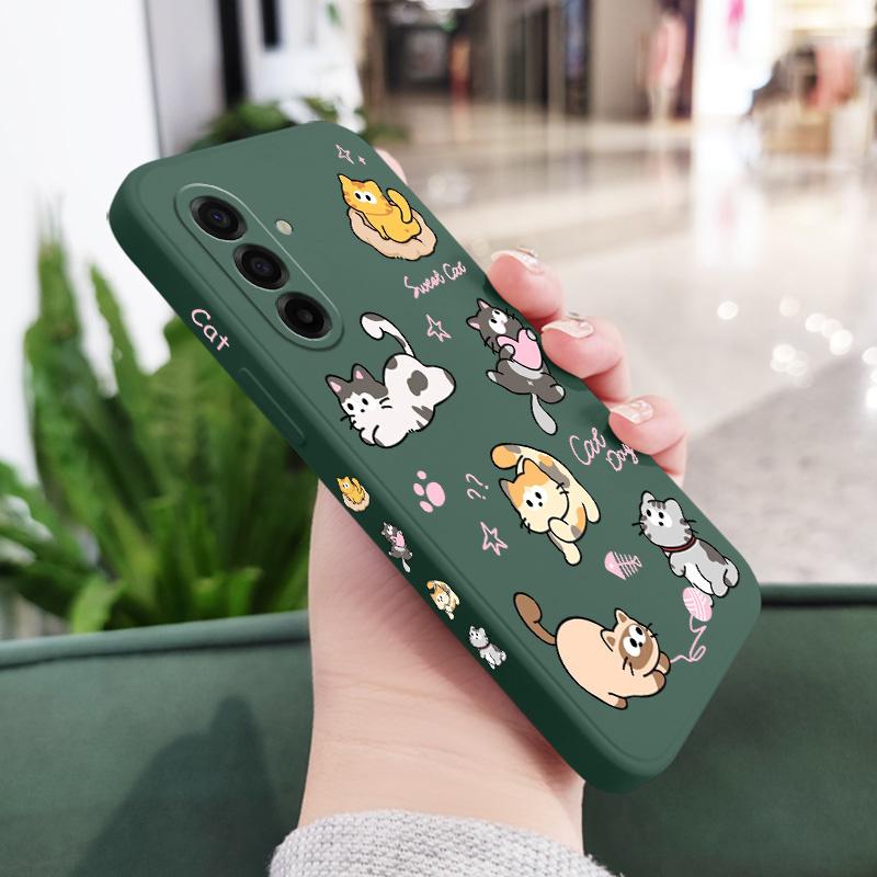

Cat String Ball Phone Case For Samsung Galaxy A37 A57 Liquid Silicone Cover Samsung A57