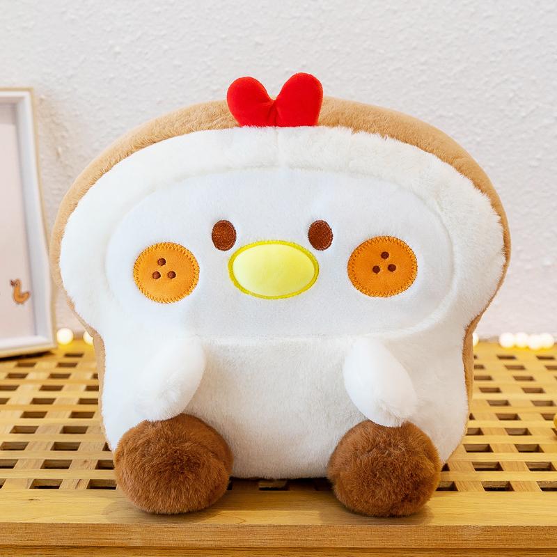 Drăguț Simulare Mâncare Toast Păpușă Moale Pâine Păpușă de Pluș Desen Animat Câine Iepure Rață Perna Decor Acasă Jucării pentru Copii Cadou de Ziua de Naștere