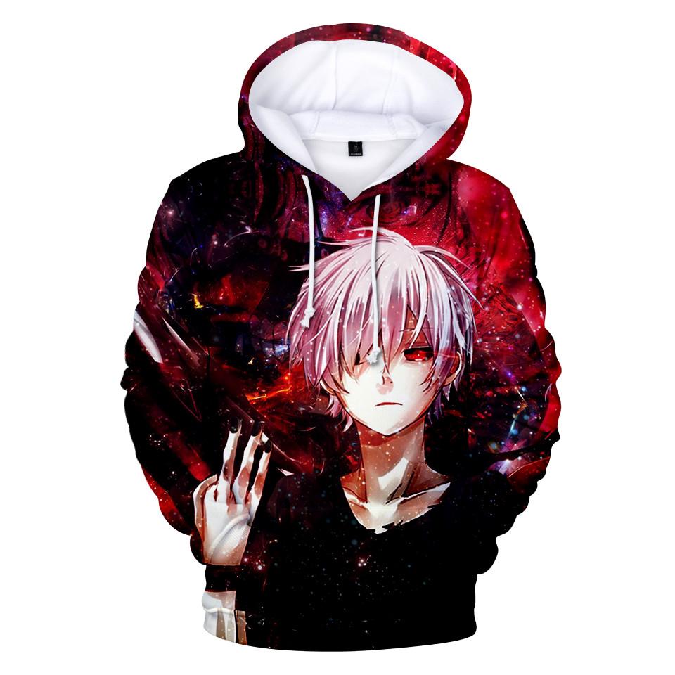 Hoodie Tokyo Ghoul 3D Printed Hoodies Boy/girls Sweatshirt Long Sleeve Cartoon Pullover Tops Teen Clothes
