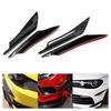 4PcsSet Universal Carbon Fiber Style Car Front Bumper Canards Splitter Fins Deflector