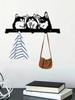 1-2pcs Black Iron Dog Wall Hook, Cute Animal Hanger for Home Decor, Keys & Towels, Dog Lover Gift