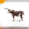 Pvc Farm Cow Long Horned Bull Yellow Cattle Model For Kids Learning Toy And Home Decoration
