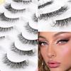 3D Curled Wispy Bushy Half Eyelash Eye Tail Lengthening Natural Fluffy Lashes  Women