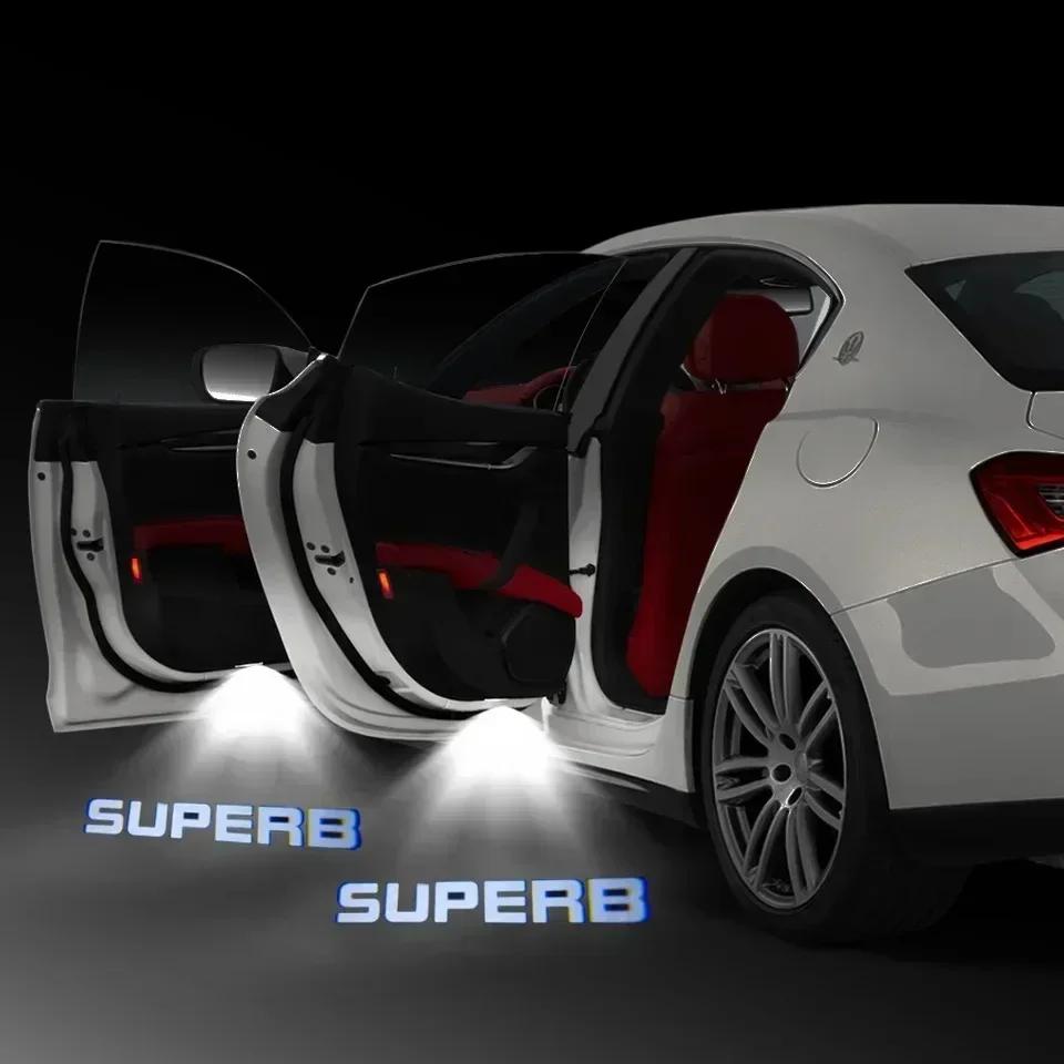 RAPL8 Led Car Door Projector Light Laser Welcome Lamps For Skoda VRS Kodiaq GT Superb 3V 3T B6 B8 Octavia 2 3 A5 A7 MK2 MK3 Karoq