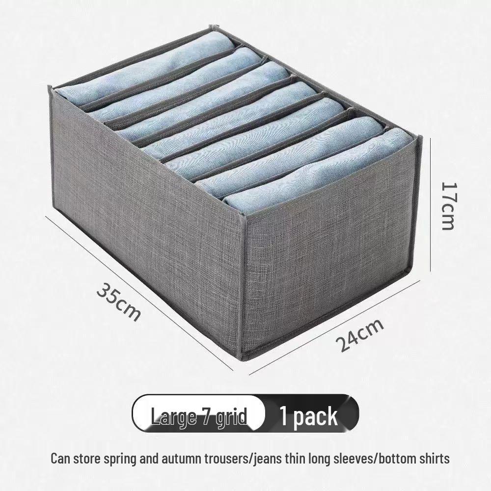 Multi-Compartment Clothing Organizer: Jeans, Pants, Underwear, and Sundries Storage Box