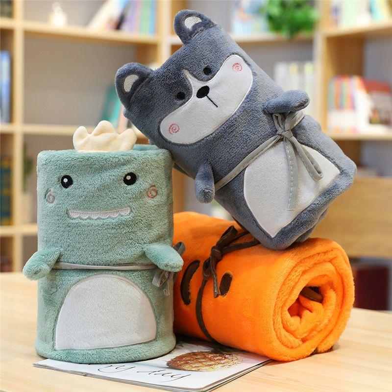 Gemütliche Cartoon-Tier-Klimadecke für Kinder mit entzückenden Dinosauriern