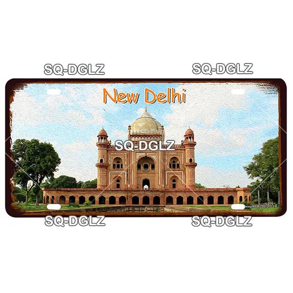 [SQ-DGLZ] Asia City 15x30cm Plate Metal Sign Vintage Plaque Tin Sign Wall Decor For Bar Country Painting Travel Poster