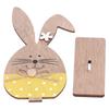 Wooden Rabbit Ornament Cute Nordic Style Desktop Bunny Decoration for Home Office Kindergarten