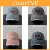 Denim Baseball Cap With Embroidered Letters For Casual Streetwear And Sun Protection