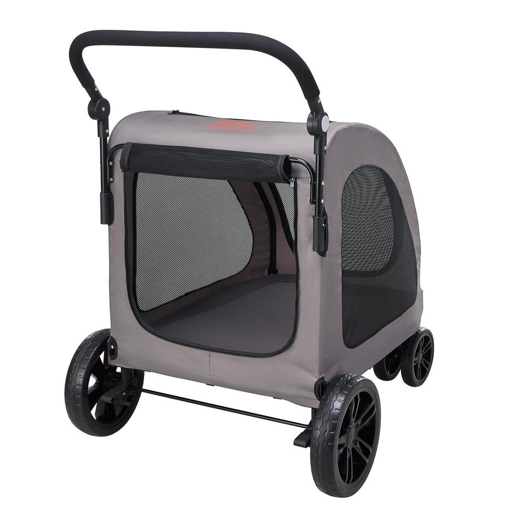 Wózek dla zwierząt 4 koła Pies Stroller Carrier Pojemność 160lbs Przenośny