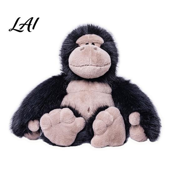Comfortable Companion Gift Plush Gorilla Doll Realistic Stuffed Animal Toy for Kids Soft Fluffy Huggable Doll Orangutan Plushie with Thick Long Fur,
