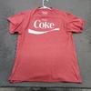 Coca-Cola Ciesz się Colą Koszulka Męska Duża Czerwona Koszulka z Graficznym Nadrukiem Vintage Bez Metki Melange Unisex Koszulka