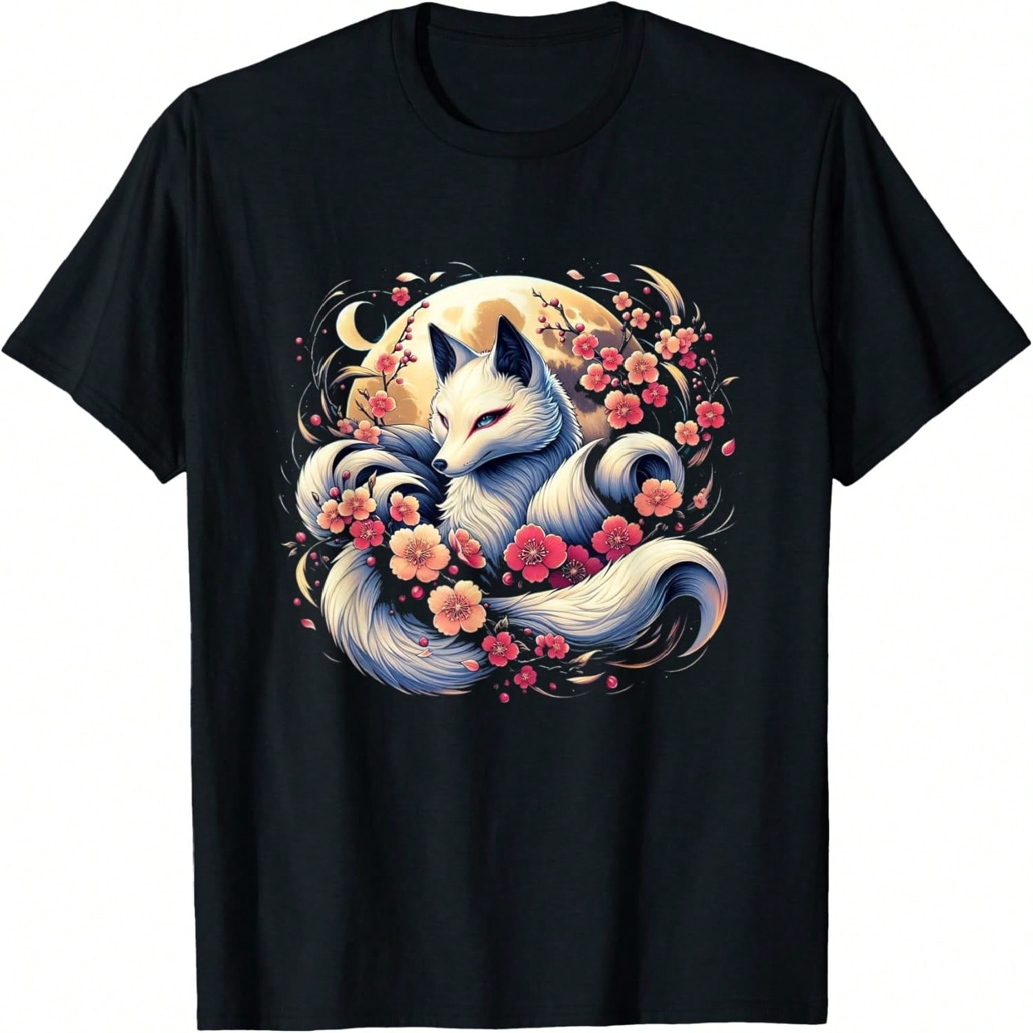 Kitsune  Japanese Nine Tailed Fox T-Shirt S