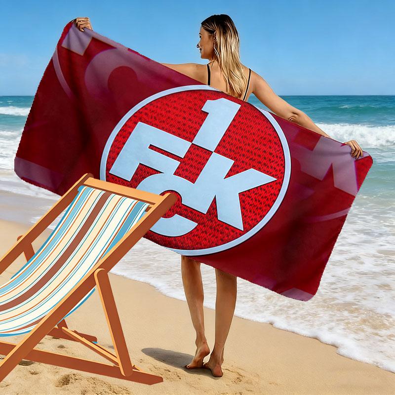 1. FC Cologne Print Beach Towel, Large Soft Quick Dry Towel for Beach Camping Swimming