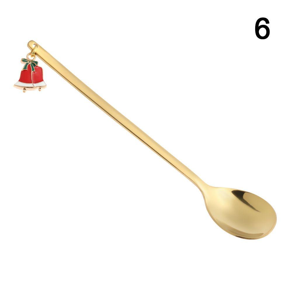 Kitchen Xmas Gifts Christmas Table Ornament Tableware Stainless Steel Coffee Spoon