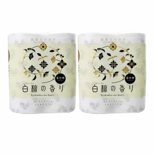 Shikoku Tokushi Toilet Paper, Sandalwood Scent, 4RW X 2 Packs