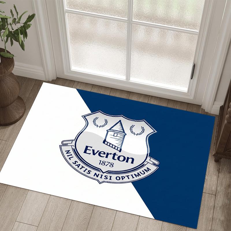 Everton Football Design Crystal Velvet Carpet Cozy Non?Slip Printed Rug For Bedroom Living Room Entrance
