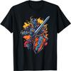 Medieval Knight Armor Sword Shield Dragon Vintage Graphic T-Shirt
