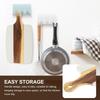 Multi-Functional Wooden Cutting Board with Marble Finish Strong Chopping Block for Daily Cooking Camping Portable Design