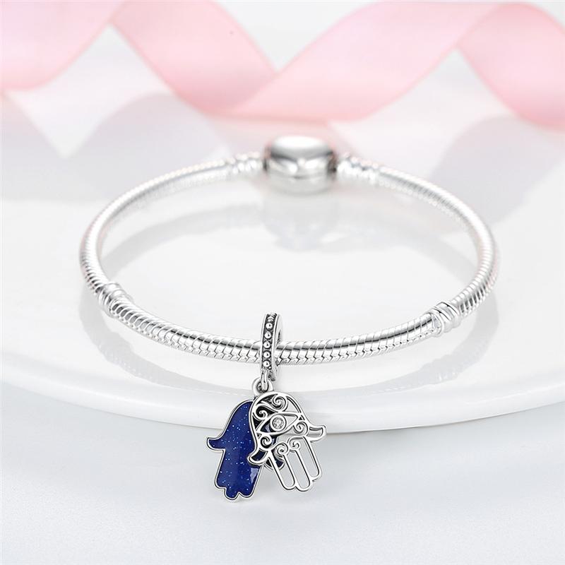 Fit 3Mm'S Original Bracelet Blue Dream Catcher Charms Diy Jewelry For Women Birthday Gifts Plata Charms Of Ley
