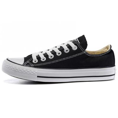 All Star Classic Unisex Cuplu Retro Pantofi de Pânză cu Top Scund Negru și Alb