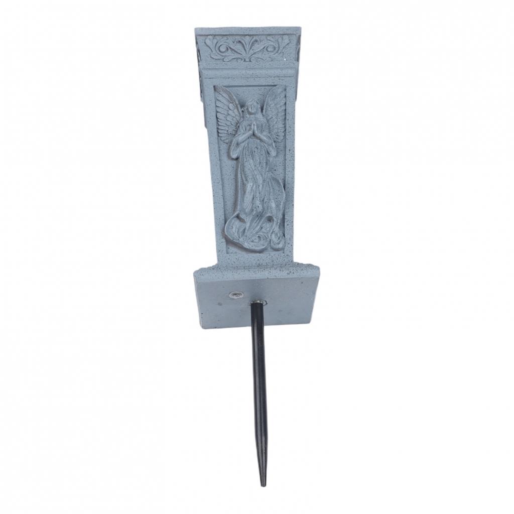 Memorial Flower Holder Resin Cemetery Vase Elegant Angel Design