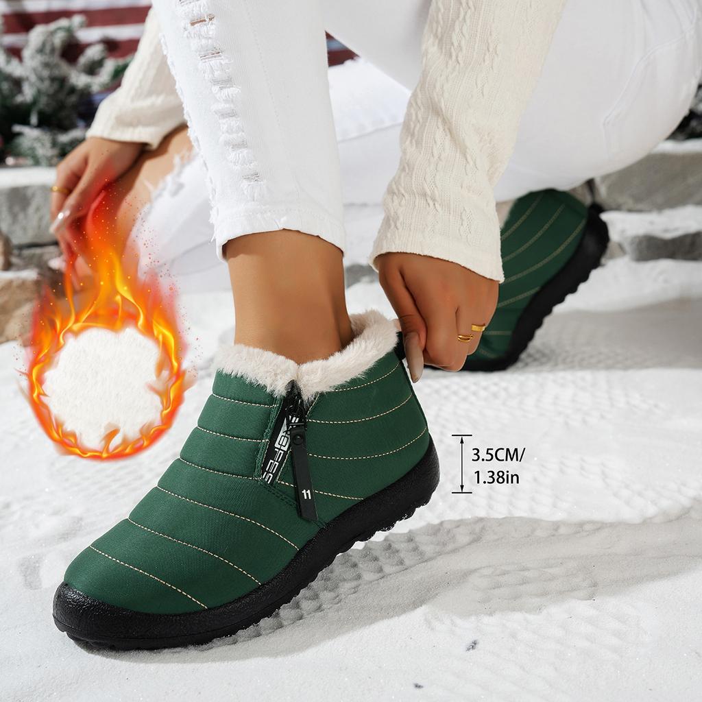 Fashion Plus Size Shoes for Women 36-43 Winter Fashion Women Plush Keep Warm Flats Non-slip Flats Casual Zapatos De Mujer Women Shoes