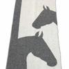 Great HERMES Scarf love story With fringe gray cashmere Women Used