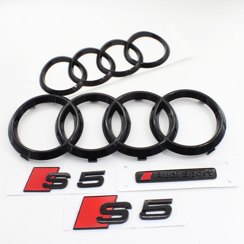 AQ2 192mm 273mm Car Front Hood Grill Emblem Rear Trunk Stickers For Z2 S5 2010-2019 S5 Stickers Z2 Sport Decoration Accessories