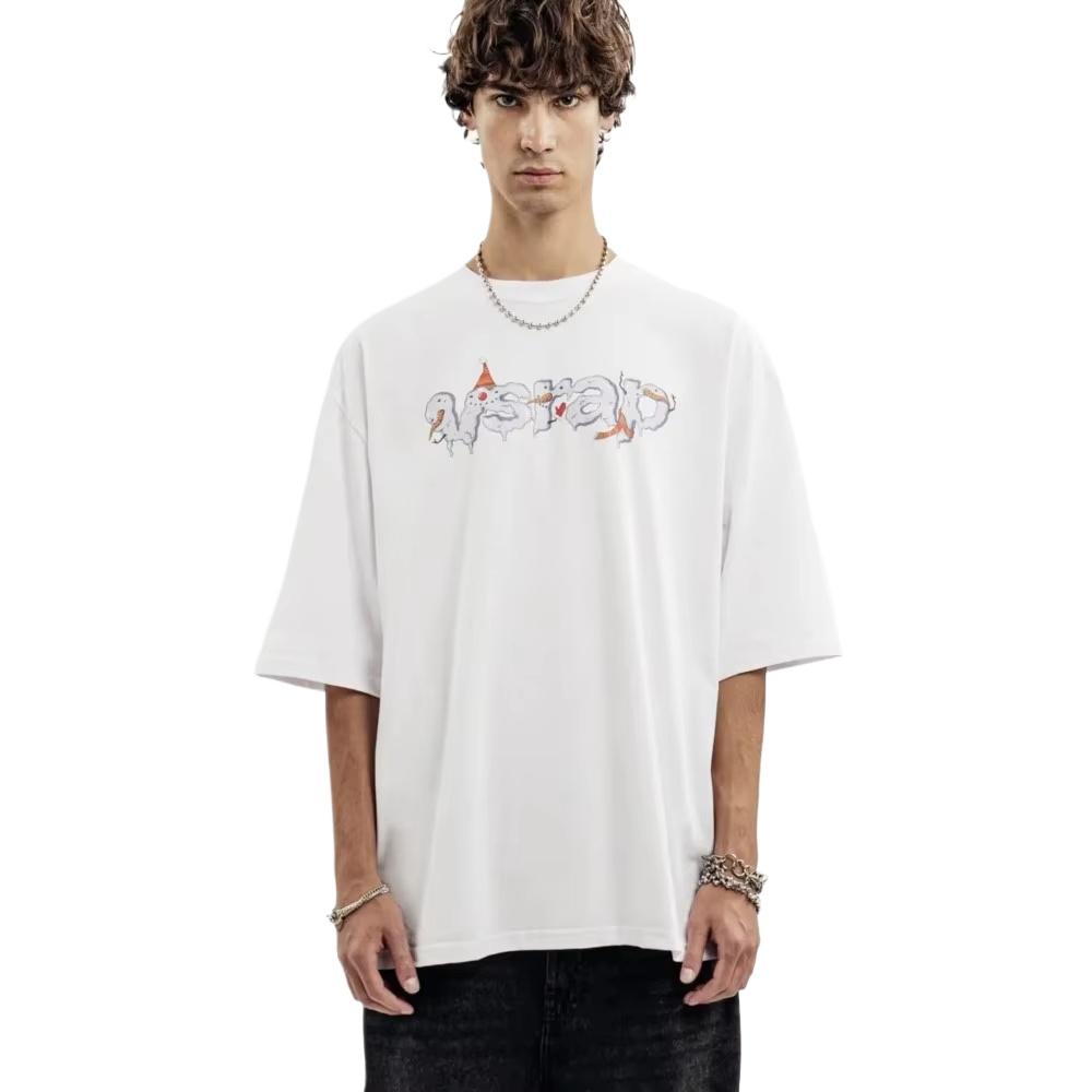 Unisex Funny SnowUnisex Graffiti Graphic TShirt Casual Loose Short Sleeve Crew Neck Streetwear Tees