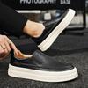 Board Shoes Men's 2025 Autumn and Winter New Thick-soled Fashion Casual Men's Shoes Genuine Leather One-pedal Lazy School Style Little White Shoes