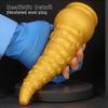 Extra Large Gold Silicone Threaded Vibrator Anal Plug Anal Diverter Dildo Sex Toy Realistic Penis Big Dick