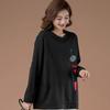 Spring Women Blouses Long Sleeve Print Element TShirts Casual Round Neck Ladies Tops Pullover