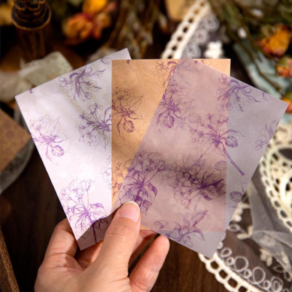 40 Sheets Scrapbook Material Paper DIY Innovative Exquisite Vintage Decorative Material Paper for DIY Art Craft