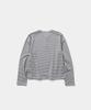 Laikeueomojeu Striped Henley Neck Long Sleeve_Gray