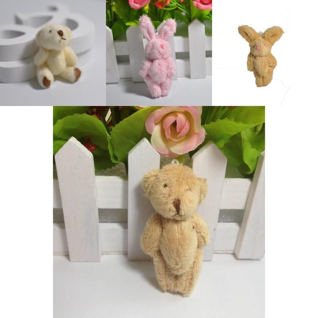 Entzückendes Mini Niedliches Plüschtier Winzige Hase Bär Puppe Mit Weichem Und Gemütlichem Gefühl