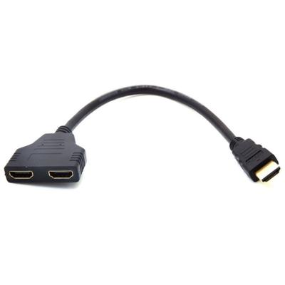 1080P HDMI-compatible Port Male To 2 Female 1 In 2 Out Splitter Cable Adapter Converter