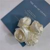 French Silk Headband, Retro Rose, Three-dimensional Flower, Large Intestine Hair Tie, Female Korean Version